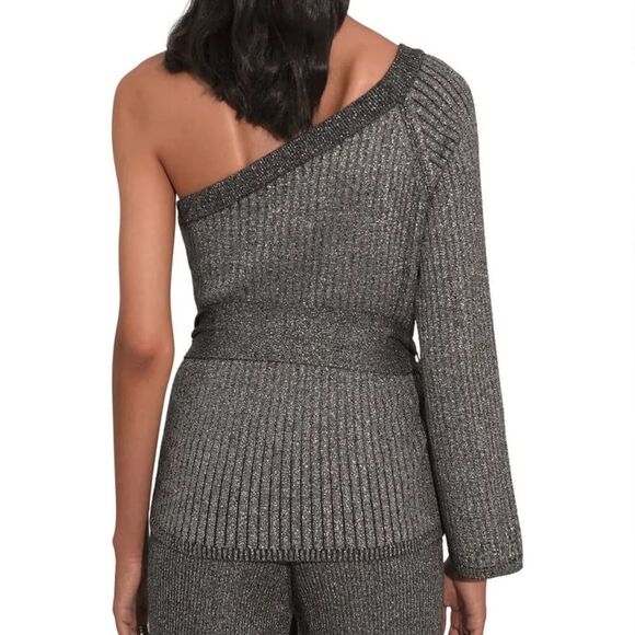 ELEVEN SIX Nova One-Shoulder Alpaca Blend Sweater - Picture 2 of 5